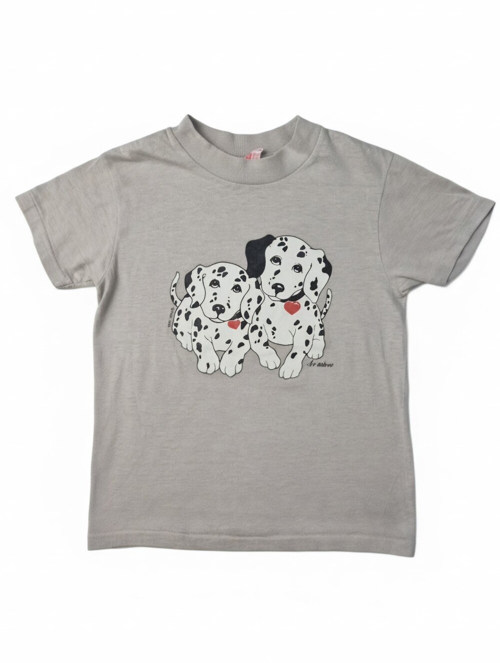 Vintage 1986 Air Waves Dalmatian Puppies T-Shirt S Kids 6 Single Stitch USA